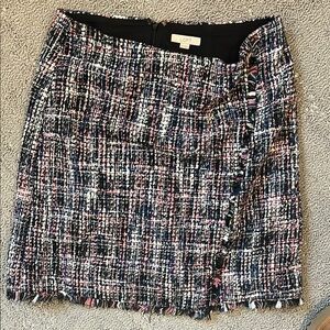 LOFT Multicolor Tweed Skirt